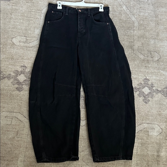 Free People We The Free Good Luck Barrel Jeans Black - Picture 10 of 13